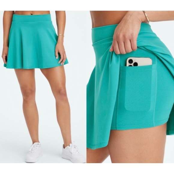 Fabletics Flounce Skort in Teal Blue - Picture 1 of 7
